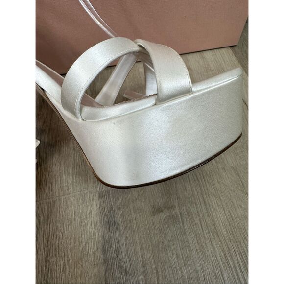 Miu Miu Block Heel Platform Sandals Size 39 (9) $1220 - Picture 9 of 16